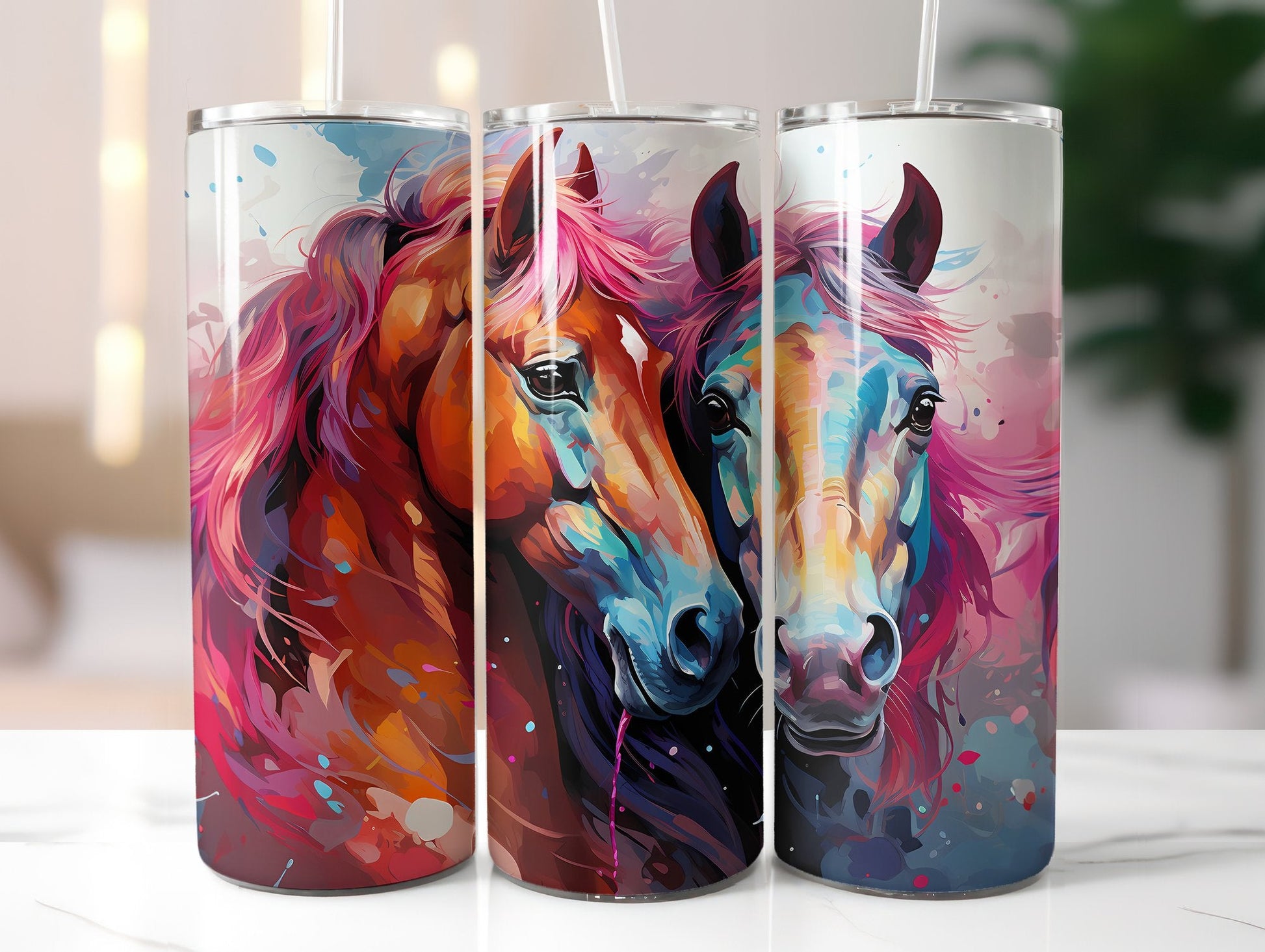 Cute Horses Tumbler Wrap - CraftNest