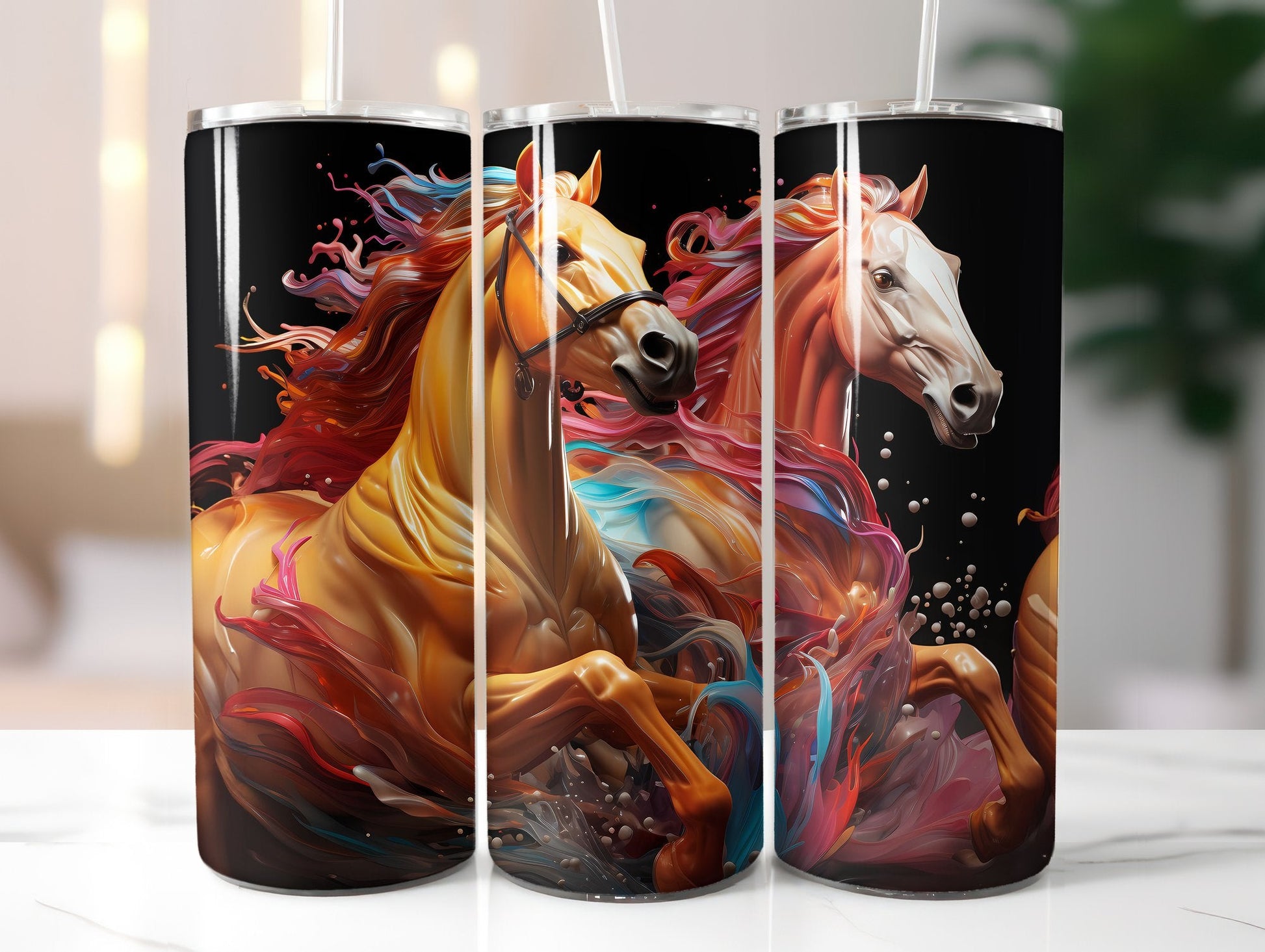 Cute Horses Tumbler Wrap - CraftNest