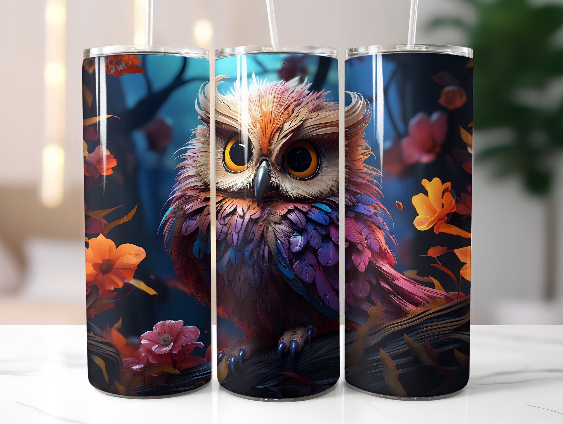 Cute Owls Tumbler Wrap - CraftNest