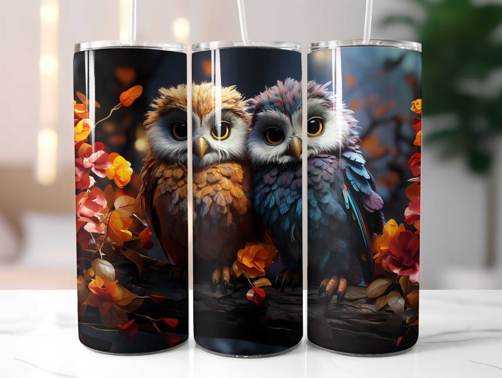 Cute Owls Tumbler Wrap - CraftNest