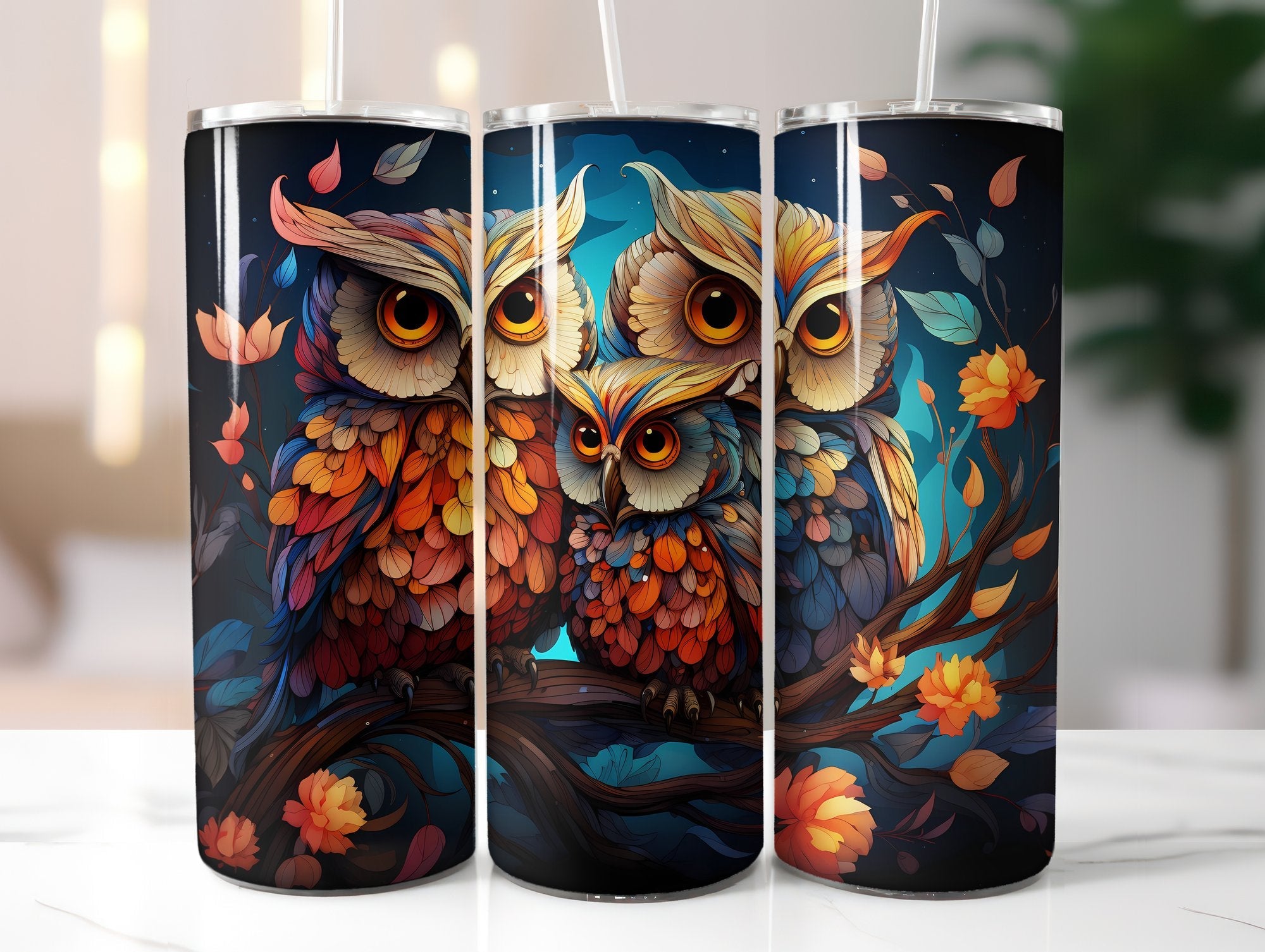 Cute Owls Tumbler Wrap - CraftNest