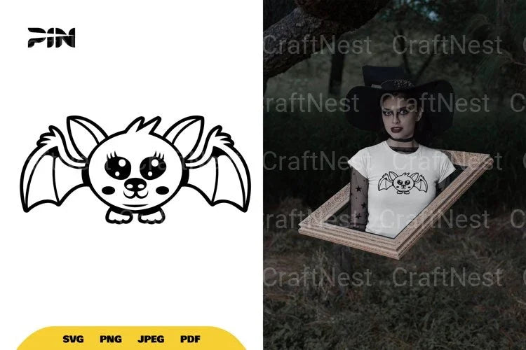 Cute and Kawaii Bat SVG Bundle - CraftNest - Digital Crafting and Art