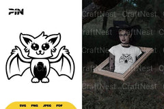 Cute and Kawaii Bat SVG Bundle - CraftNest - Digital Crafting and Art
