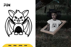 Cute and Kawaii Bat SVG Bundle - CraftNest - Digital Crafting and Art