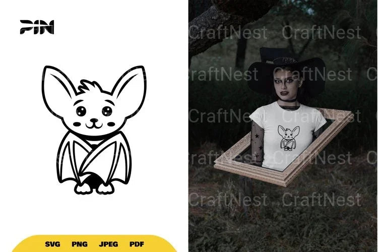 Cute and Kawaii Bat SVG Bundle - CraftNest - Digital Crafting and Art