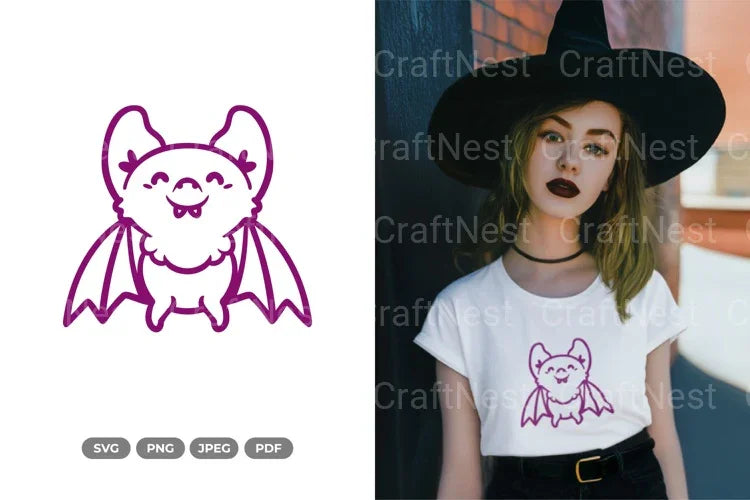 Cute Kawaii Bat Clipart Bundle - CraftNest - Digital Crafting and Art