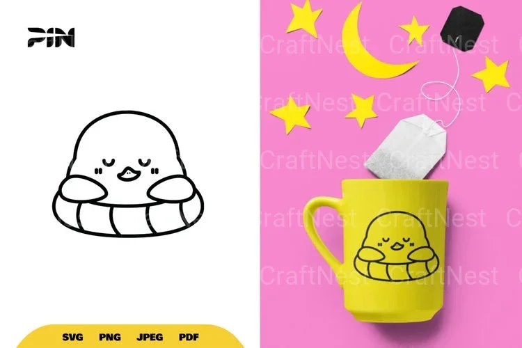 Cute and Kawaii Duck SVG Bundle - CraftNest - Digital Crafting and Art