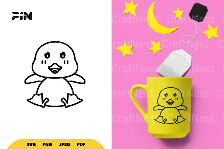 Cute and Kawaii Duck SVG Bundle - CraftNest - Digital Crafting and Art