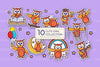 Cute Owl Collection Clipart Bundle