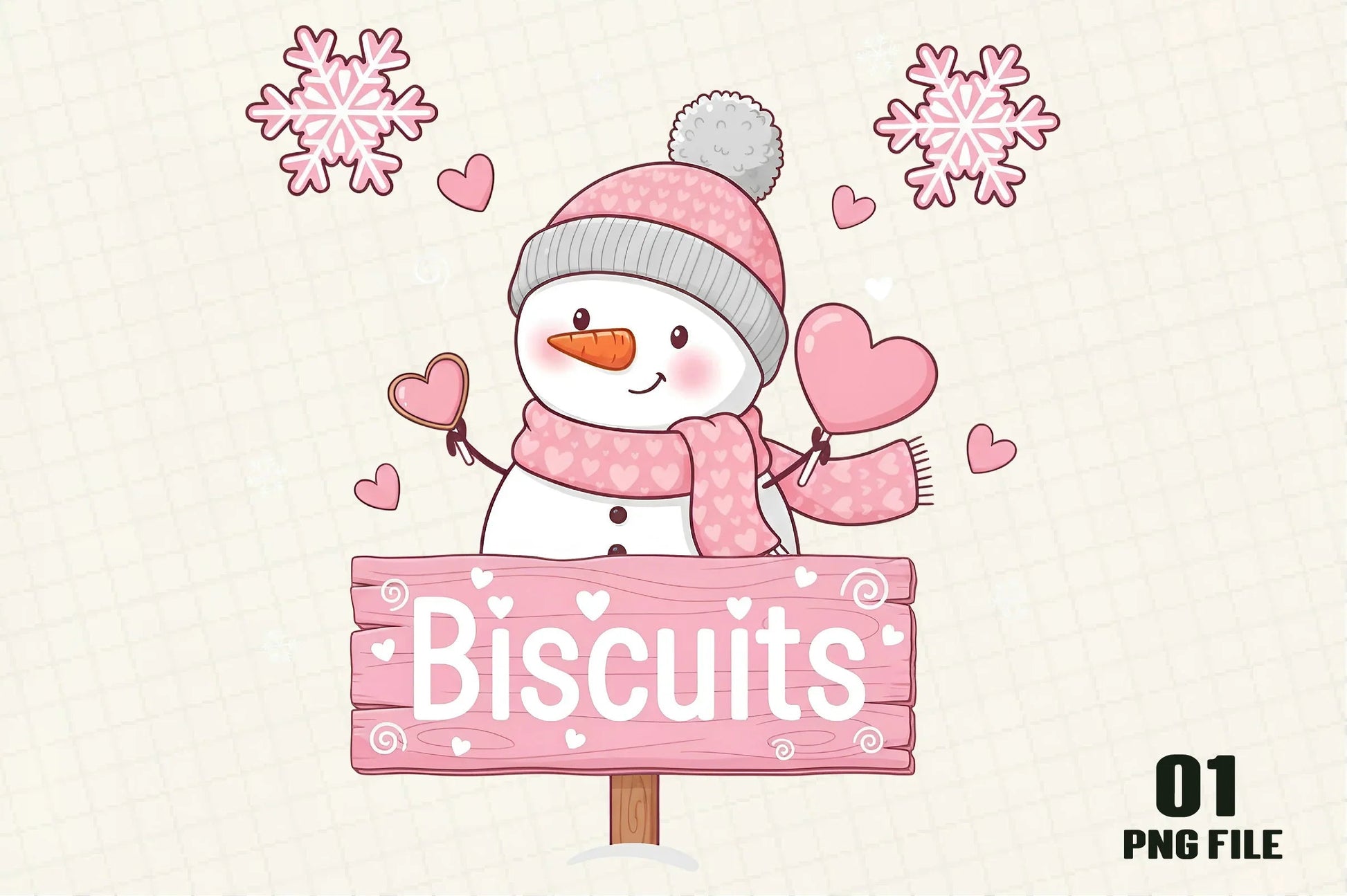 Cute Snowman Biscuits Clipart Bundle - CraftNest - Digital Crafting and Art