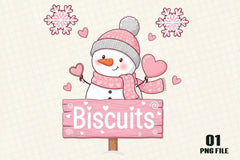 Cute Snowman Biscuits Clipart Bundle - CraftNest - Digital Crafting and Art