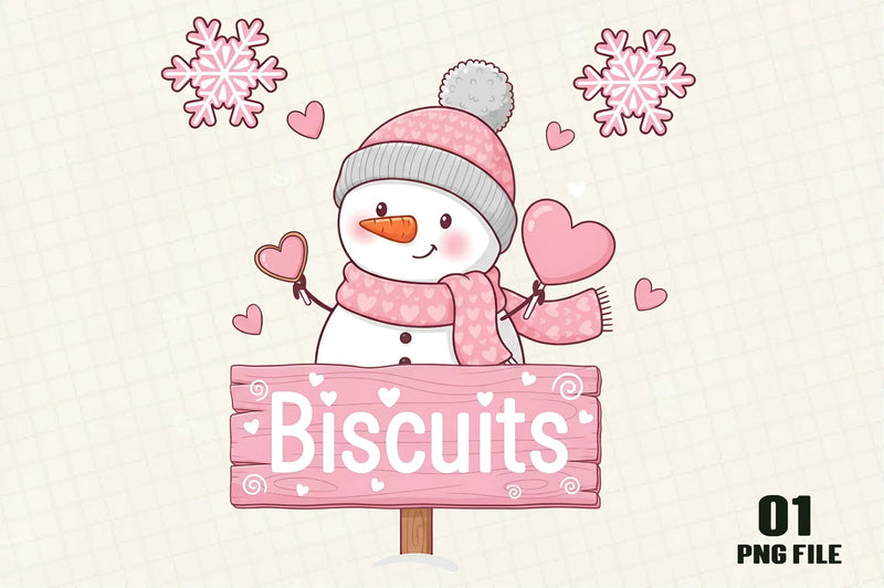 Cute Snowman Biscuits Clipart Bundle - CraftNest - Digital Crafting and Art