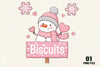 Cute Snowman Biscuits Clipart Bundle