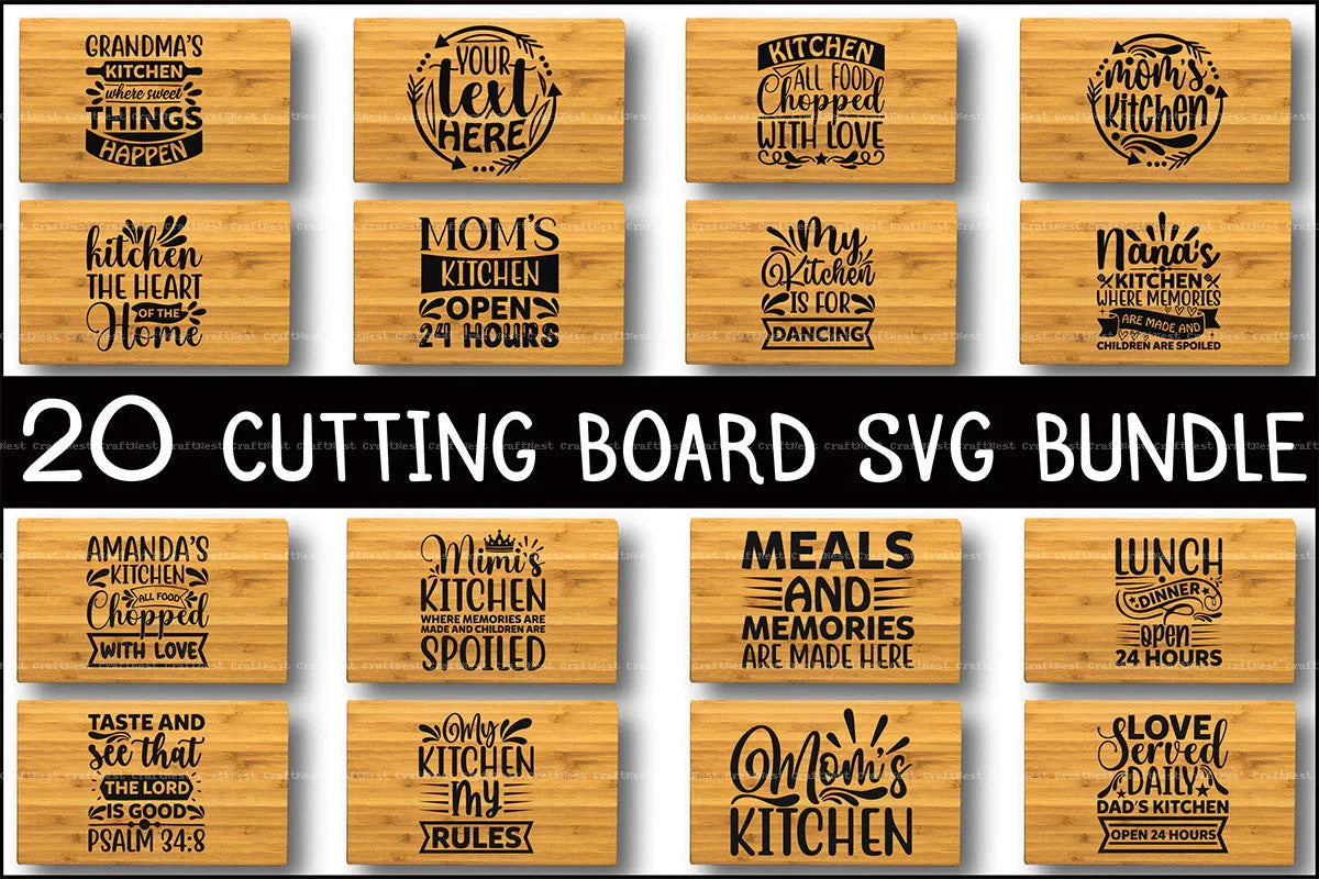 Cutting Board SVG Bundle
