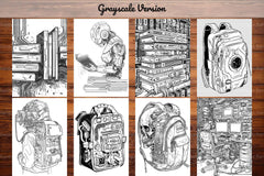 Cyberpunk Back To School Coloring Books - CraftNest - Digital Crafting and Art