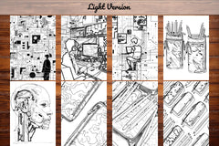 Cyberpunk Back To School Coloring Books - CraftNest - Digital Crafting and Art