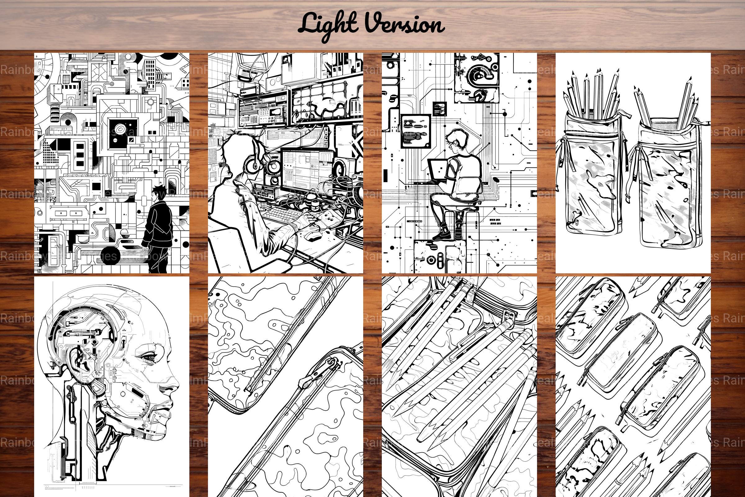 Cyberpunk Back To School Coloring Books - CraftNest - Digital Crafting and Art