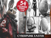 Cyberpunk Easter Coloring Books