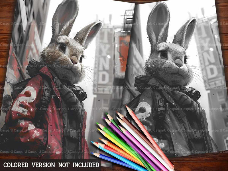 Cyberpunk Easter Coloring Books - CraftNest
