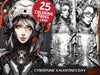 Cyberpunk Valentines Day Coloring Books