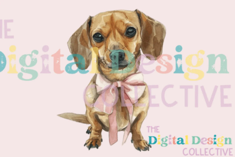 Dachshund Coquette Bow Dog Accessory Clipart Bundle - CraftNest - Digital Crafting and Art