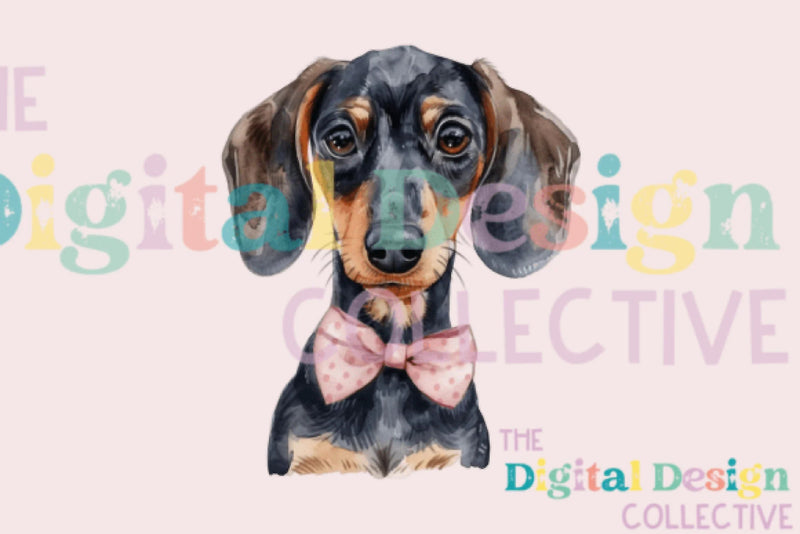 Dachshund Coquette Bow Design Clipart Bundle - CraftNest - Digital Crafting and Art