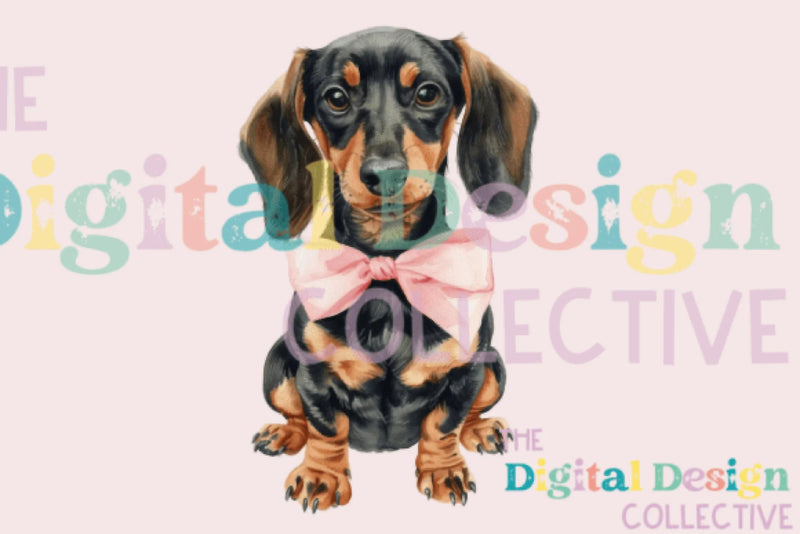 Dachshund Coquette Bow Dog Accessory Clipart Bundle - CraftNest - Digital Crafting and Art