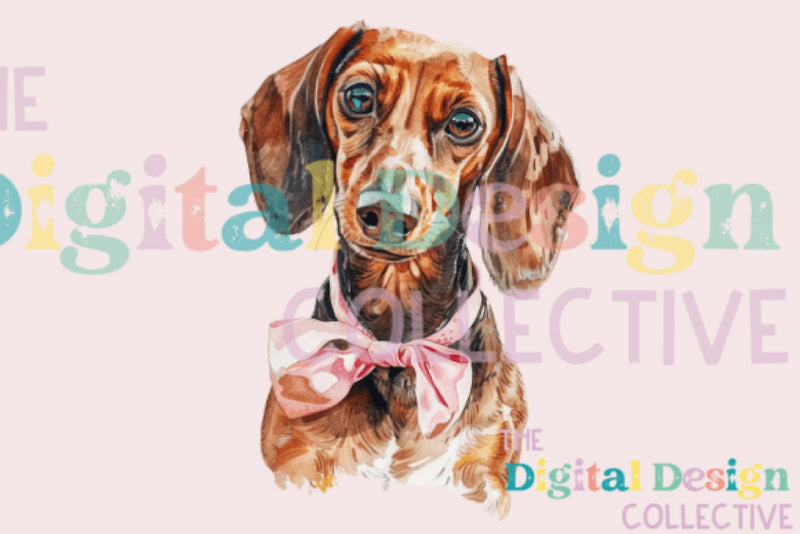 Dachshund Coquette Bow Dog Accessory Clipart Bundle - CraftNest - Digital Crafting and Art