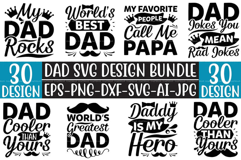 Dad Design SVG Bundle - CraftNest - Digital Crafting and Art