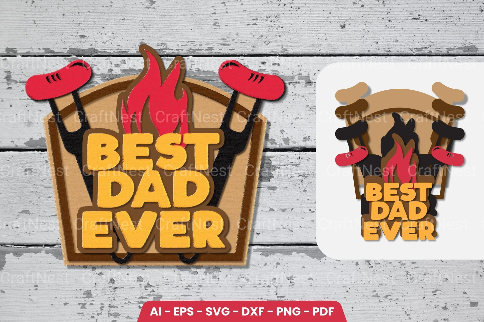 Dad's BBQ Lasercut SVG Bundle - CraftNest - Digital Crafting and Art
