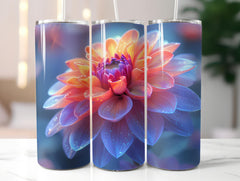 Dahlias Flowers Tumbler Wrap - CraftNest - Digital Crafting and Art