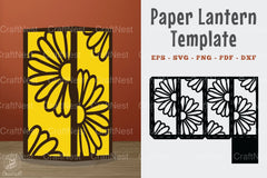 Daisy Flower Papercut Lantern Template Clipart Bundle - CraftNest - Digital Crafting and Art
