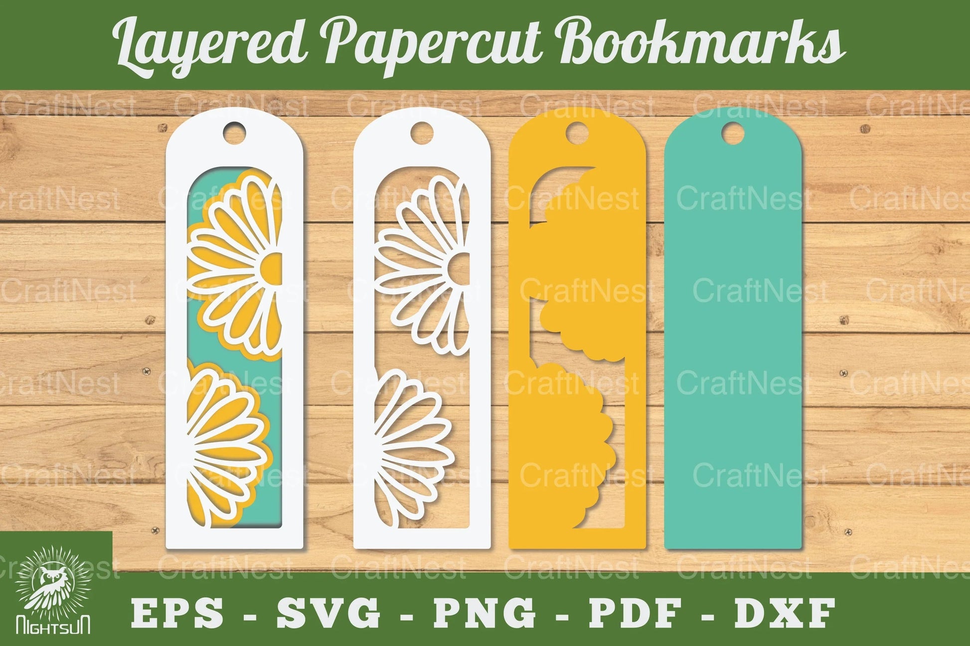 Daisy Flowers Bookmark Clipart Bundle - CraftNest - Digital Crafting and Art