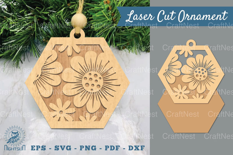 Daisy Flower Laser Cut Ornament Clipart Bundle - CraftNest - Digital Crafting and Art