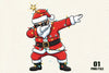 Dancing Santa Clipart Bundle