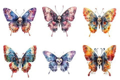 Day of the Dead Sugar Skull Butterfly Clipart Bundle - CraftNest - Digital Crafting and Art