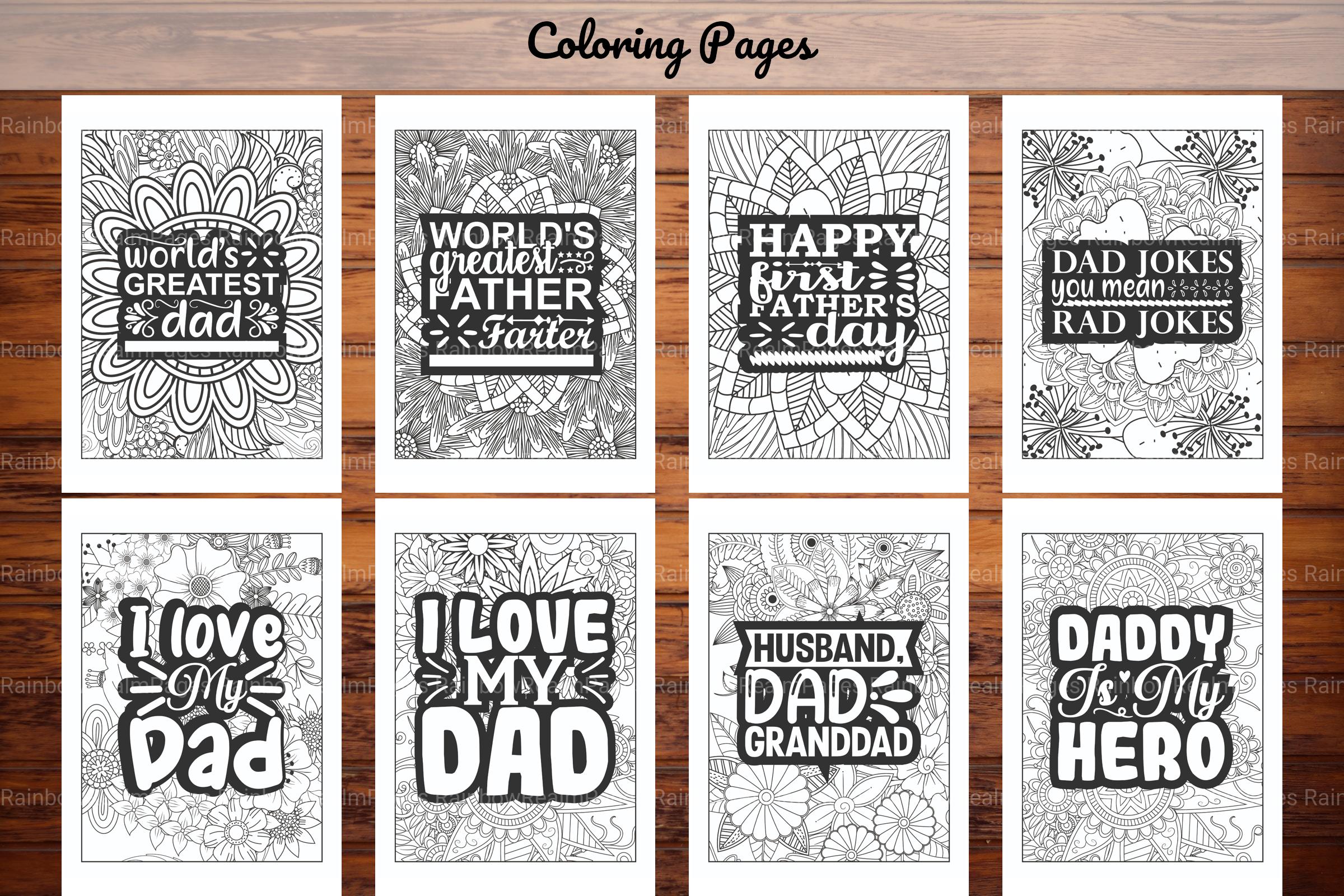 Father's Day Quotes Coloring Book