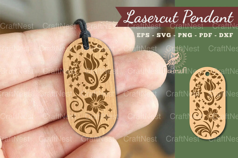 Decorative Floral Lasercut Pendant Clipart Bundle - CraftNest - Digital Crafting and Art