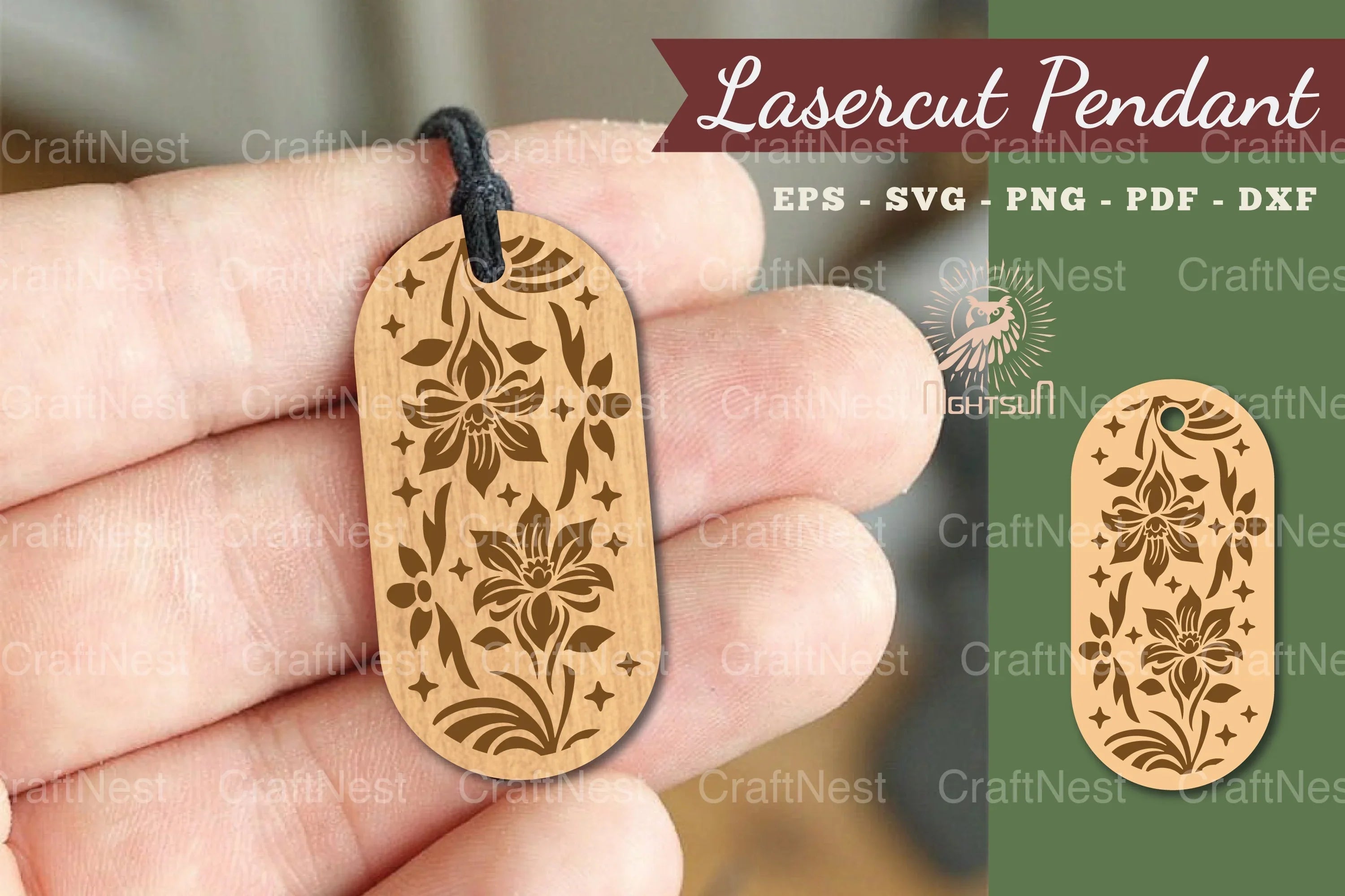 Decorative Floral Lasercut Pendant Clipart Bundle - CraftNest - Digital Crafting and Art