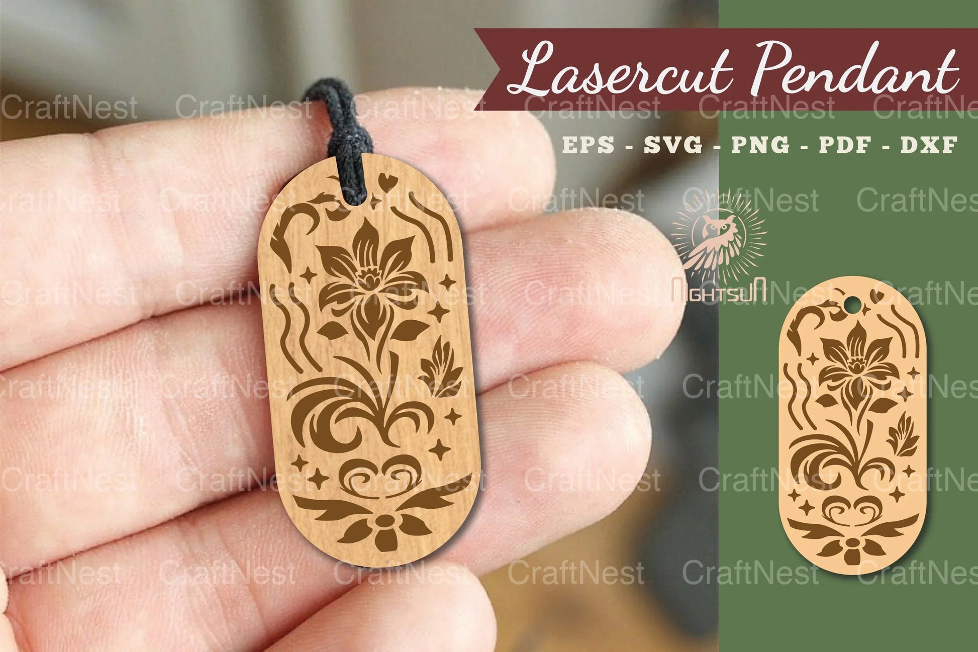 Decorative Floral Lasercut Pendant Clipart Bundle - CraftNest - Digital Crafting and Art