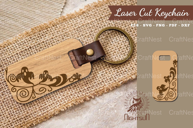 Decorative Ghost Laser Cut Keychain Clipart Bundle - CraftNest - Digital Crafting and Art