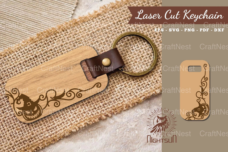 Decorative Halloween Laser Cut Keychain Clipart Bundle - CraftNest - Digital Crafting and Art