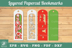Decorative Heart 3D Papercut Bookmarks Clipart Bundle - CraftNest - Digital Crafting and Art