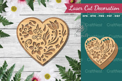 Decorative Heart Laser Cut Decoration Clipart Bundle - CraftNest - Digital Crafting and Art