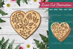 Decorative Heart Laser Cut Decoration Clipart Bundle - CraftNest - Digital Crafting and Art