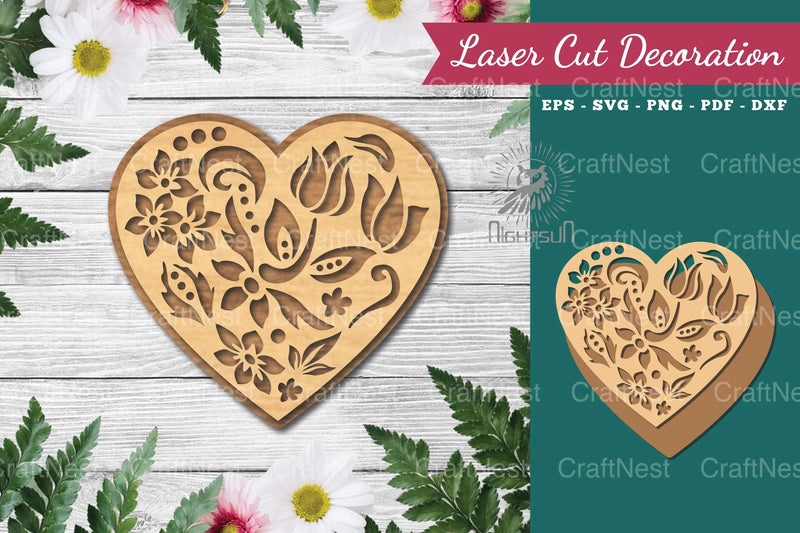 Decorative Heart Laser Cut Decoration Clipart Bundle - CraftNest - Digital Crafting and Art