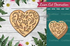 Decorative Heart Laser Cut Decoration Clipart Bundle - CraftNest - Digital Crafting and Art