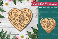 Decorative Heart Laser Cut Decoration Bundle - CraftNest - Digital Crafting and Art