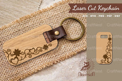 Decorative Heart Laser Cut Keychain Design Bundle - CraftNest - Digital Crafting and Art
