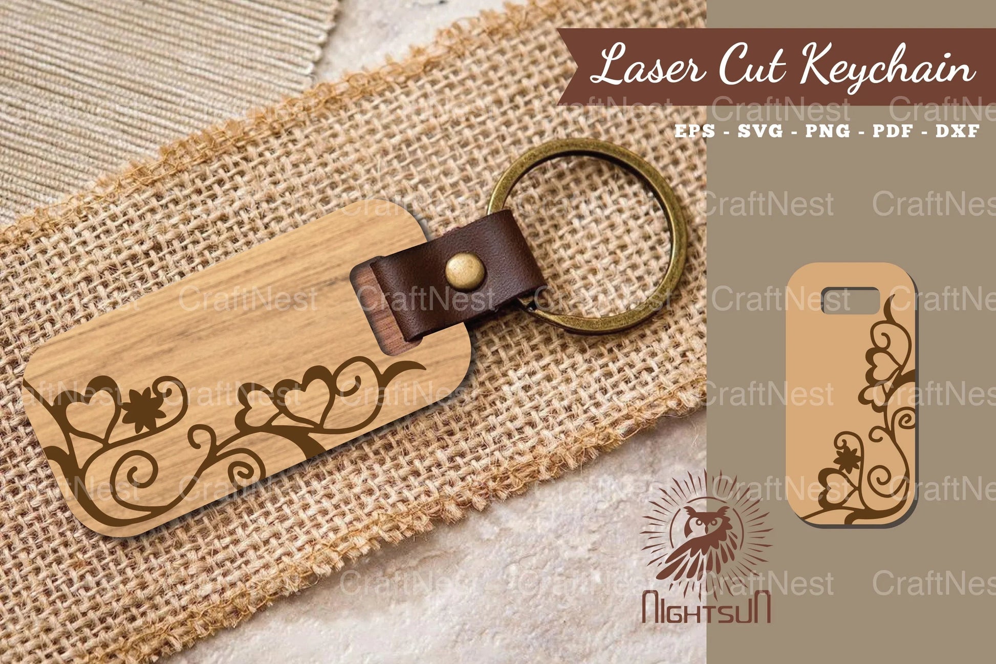 Decorative Heart Laser Cut Keychain Clipart Bundle - CraftNest - Digital Crafting and Art